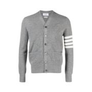 Wafelsteek V-hals Vest Licht Grijs Thom Browne , Gray , Heren