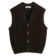 Ketting Gebreid Vest in Ash Black Our Legacy , Black , Heren