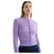 Kasjmier Vest met Tonal Knopen Aeron , Purple , Dames