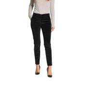 Velvet Slim Fit Chino Broek Mason's , Black , Dames