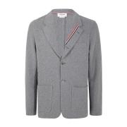 Dubbelzijdige Gebreide Jas Rood Wit Blauw Streep Thom Browne , Gray , ...