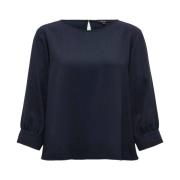 Elegante Blouse met Lange Mouwen Opus , Blue , Dames