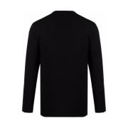 Zwarte Henley Katoenen Stretch Jersey Tom Ford , Black , Heren