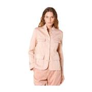 Roze Field Jacket met Vrouwelijke Touch Mason's , Pink , Dames