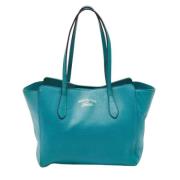 Pre-owned Leather totes Gucci Vintage , Green , Dames