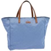 Pre-owned Canvas totes Gucci Vintage , Blue , Dames