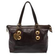 Pre-owned Leather totes Gucci Vintage , Brown , Dames