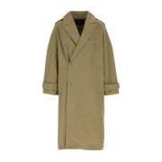 Stijlvolle Army Green Cotton Trench Coat Entire Studios , Green , Here...