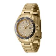 Gouden Wijzerplaat Kwarts Horloge - Pro Diver Invicta Watches , Yellow...