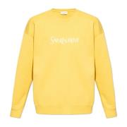 Sweatshirt met logo Saint Laurent , Yellow , Heren