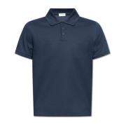 Katoenen poloshirt met logo Saint Laurent , Blue , Heren