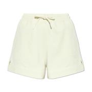 Shorts met logo Ganni , Beige , Dames