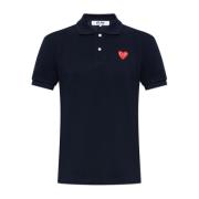 Polo shirt met logo patch Comme des Garçons Play , Blue , Heren