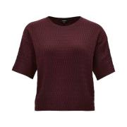 Korte Mouw Pullover Pinu Structuur Opus , Red , Dames