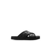 Tarik Slippers Bottega Veneta , Black , Heren