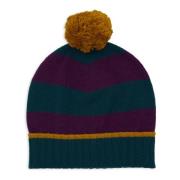 Groene Gestreepte Beanie Muts Gallo , Multicolor , Unisex