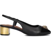 Zwarte leren slingback hakken Kurt Geiger , Black , Dames