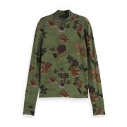 Lange mouw AOP T-shirt Scotch & Soda , Green , Dames