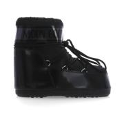 Zwarte Waterdichte Enkellaarzen met Trekkoorden Moon Boot , Black , Da...