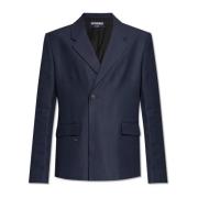 Blazer met open revers Jacquemus , Blue , Heren