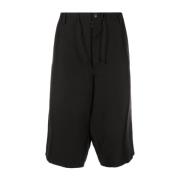 Zwarte Linnen Viscose Shorts Ss22 Maison Margiela , Black , Heren