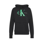 Zwarte Hoodie Sweater Essentials Calvin Klein , Black , Heren