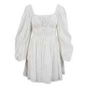 Geborduurde Mousseline Jurk, Losse Pasvorm Pinko , White , Dames