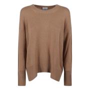 Luxe Oranje Cashmere Trui Allude , Brown , Dames