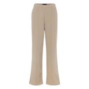 Bossy HW Wide Long pants Pieces , Beige , Dames