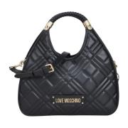 Gewatteerde handtas met afneembare band Love Moschino , Black , Dames