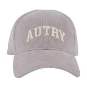 Velvet Baseball Cap met Logo Autry , Gray , Heren