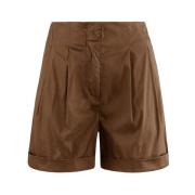 Beige Shorts Lente Zomer Regular Fit BomBoogie , Brown , Dames