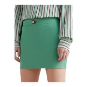 Korte Denim Rok Tommy Jeans , Green , Dames