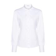 Witte Poplin Shirt Monili Ketting Detail Brunello Cucinelli , White , ...