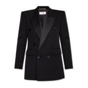 Double-breasted blazer Saint Laurent , Black , Dames