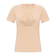 T-shirt met logo Moncler , Pink , Dames