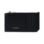 Merkkaart hoesje Saint Laurent , Black , Heren