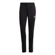 Zwarte French Terry Cuffed Broek Adidas , Black , Dames