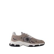 Grijze Leren Sneakers - Ronde Neus Anine Bing , Gray , Dames