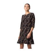 Elegante Midi Jurk Kocca , Black , Dames