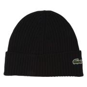 Bonnet Wool Cap Lacoste , Black , Unisex