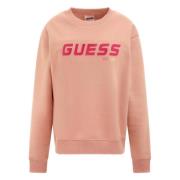 Allanis Cn Sweartshir Hoodie Guess , Pink , Dames