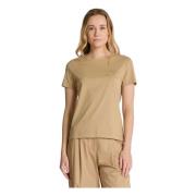 Reg Tonal Shield Ss T-Shirt Gant , Brown , Dames