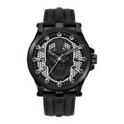 Rebelse Skull Design Horloge Police , Black , Heren