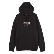 Grafische Hoodie van de binnenstad Puma , Black , Heren