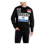 Hoodie Replay , Black , Heren