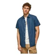 Short Sleeve Shirts Pepe Jeans , Blue , Heren