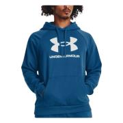 Rival Fleece Logo Hoodie Under Armour , Blue , Heren