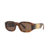 Aviator Zonnebril Bruine Getinte Lenzen Versace , Brown , Unisex