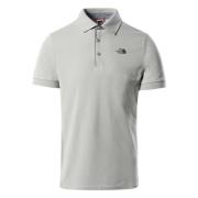 Premium Pique Short Sleeve Polo The North Face , Gray , Heren